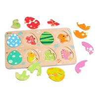 Classic World houten inlegpuzzel dinosaurus, 25st. Classic World houten inlegpuzzel dinosaurus, 25st.