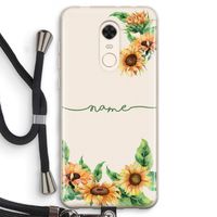 Zonnebloemen: Xiaomi Redmi 5 Transparant Hoesje met koord