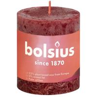 Bolsius kaars rustiek 7x8 cm velvet red