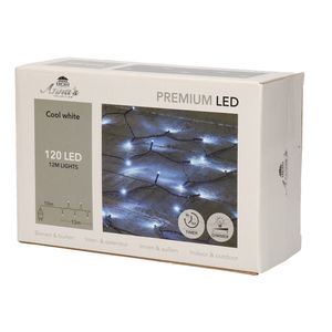 Kerstverlichting helder wit 120 leds met dimmer en timer functie 1200 cm   -