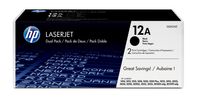 HP 12A originele zwarte LaserJet tonercartridge, 2-pack