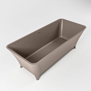 Vrijstaand bad Mondiaz Lundy | 170x75 cm | Solid surface | Ovaal | Smoke