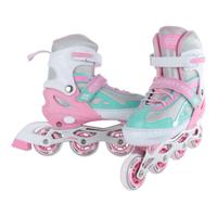 Street Rider inline skeelers roze/groen verstelbaar, maat 37-40