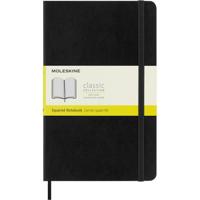 Notitieboek Moleskine large 130x210mm ruit 5x5mm soft cover zwart