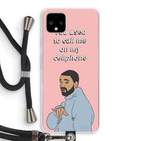 Hotline bling: Pixel 4 XL Transparant Hoesje met koord