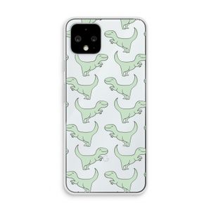 Dinos: Pixel 4 Transparant Hoesje