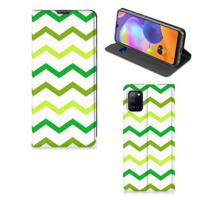 Samsung Galaxy A31 | Hoesje met Magneet | Zigzag Groen