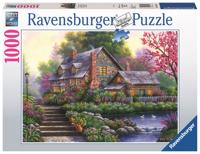 Puzzel ravensburger romantische cottage 1000st
