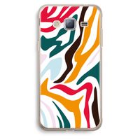Colored Zebra: Samsung Galaxy J3 (2016) Transparant Hoesje