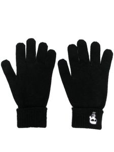 Karl Lagerfeld gants Ikonik en maille - Noir