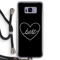 Best heart black: Samsung Galaxy S8 Plus Transparant Hoesje met koord