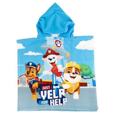 Paw Patrol poncho 100% polyester 55x110cm