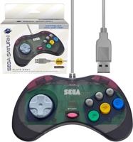 Retro-Bit - SEGA Saturn Controller with USB (Slate Grey)