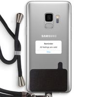 Reminder: Samsung Galaxy S9 Transparant Hoesje met koord