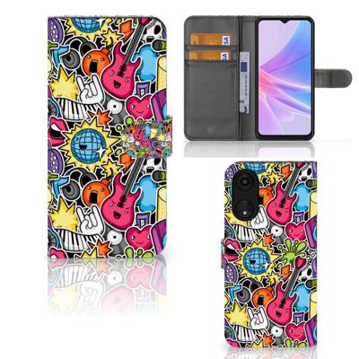 OPPO A78 5G | A58 5G | Wallet Case | met Pasjes | Punk Rock