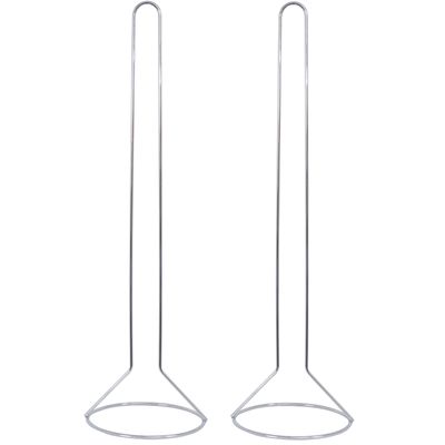 Wc/toiletrolhouder reservoir - 2x - metaal - chrome zilver - 50 cm - Voor 5 rollen