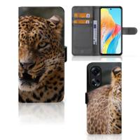 OPPO A98 5G | Telefoonhoesje | Met pasjeshouder | Luipaard