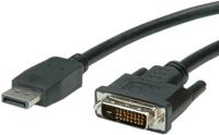 Value 11.99.5619 video kabel adapter 1,5 m DisplayPort DVI Zwart