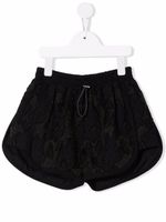 Andorine short à fleurs en dentelle - Noir