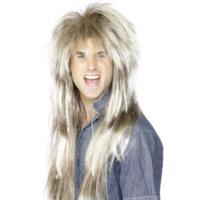 Rocker verkleed pruik - blond haar - heren - rockerpruik - herenpruik - Carnaval