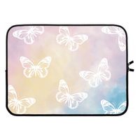 White butterfly: Laptop sleeve 15 inch