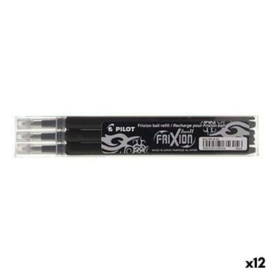 Navulset Pilot Frixion 0,7 Pen 3 Onderdelen Zwart (12 Stuks)