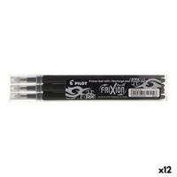 Navulset Pilot Frixion 0,7 Pen 3 Onderdelen Zwart (12 Stuks)