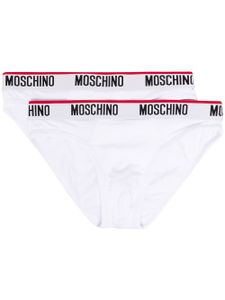 Moschino boxer à taille à logo - Blanc