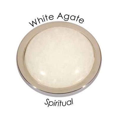 Quoins QMEE-WA-M Disk Emotions White Agate Medium