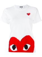 Comme Des Garçons Play t-shirt à logos - Blanc - thumbnail