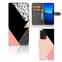 Xiaomi 13 Lite | Book Case | Zwart Roze Vormen