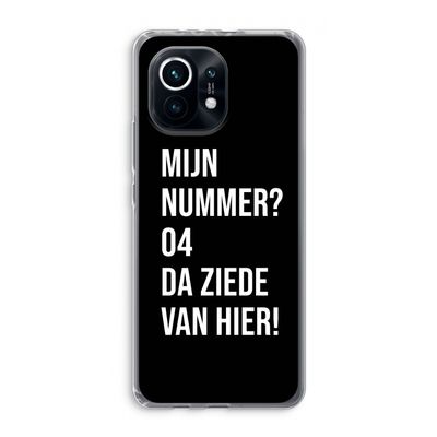 Da ziede van hier - Zwart: Xiaomi Mi 11 Transparant Hoesje