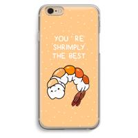 You're Shrimply The Best: iPhone 6 / 6S Transparant Hoesje - thumbnail