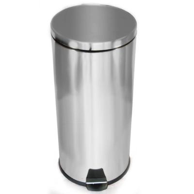 Prullebak/pedaalemmer - 30 liter - 64 x 36 x 30 cm - chroomkleurig