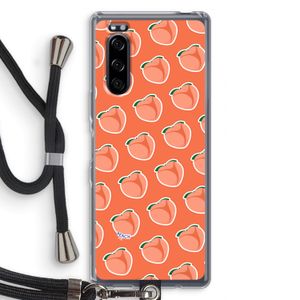 Just peachy: Sony Xperia 5 Transparant Hoesje met koord
