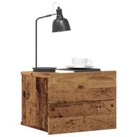 Nachtkastje wandgemonteerd 40x32x30 cm oud houtkleurig