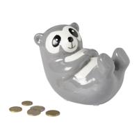 Spaarpot luiaard - bruin/wit - 14.5x8.5x11 cm Spaarpot luiaard - bruin/wit - 14.5x8.5x11 cm