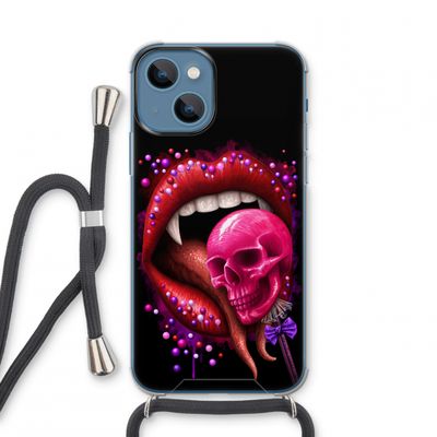 Dodelijk zoet: iPhone 13 mini Transparant Hoesje met koord