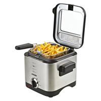 Mesko Home MS 4910 friteuse Enkel 1,5 l Vrijstaand 900 W Frituurpan Zwart, Gesatineerd staal - thumbnail