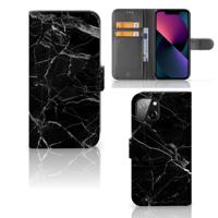 Apple iPhone 13 | Bookcase | Marmer Zwart - Origineel Cadeau Vader