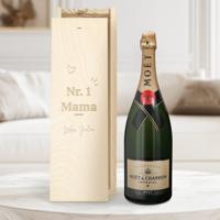 Champagne in gegraveerde kist - Moët & Chandon (1500ml)