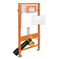 Rezi Quick Fit WC element zelfdragend incl. bedieningsplaat Modern wit met frontbediening voor wand en hoekopstelling BB3650 OFPW