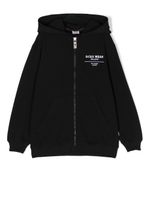 Gcds Kids hoodie imprimé à logo brodé - Noir