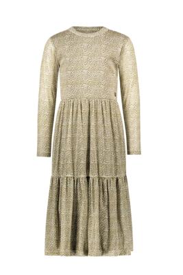 Like Flo winter mesh midi jurk meisjes - zand - Mae - AOP