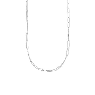 Combi-ketting Paperclip-Gourmet zilver 3,7 mm 42 + 3 cm