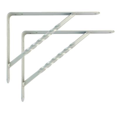 AMIG Plankdrager - 2x - steun - beugel Spiraal - metaal - zilver - H250 x B200 mm - Tot 225 kg