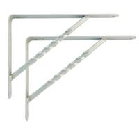 AMIG Plankdrager - 2x - steun - beugel Spiraal - metaal - zilver - H250 x B200 mm - Tot 225 kg