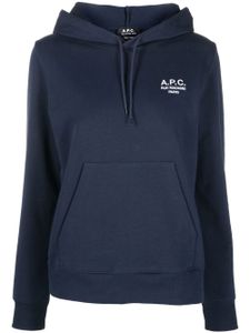 A.P.C. hoodie Manuela à lien de resserrage - Bleu