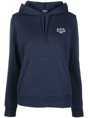 A.P.C. hoodie Manuela à lien de resserrage - Bleu