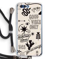 Good vibes: Honor 10 Transparant Hoesje met koord
